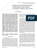 The Mediating Effect of Institutional Incentive System On Self-Efficacy and Teachers' Commitment in Talomo-A District, Davao City