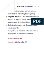 Projectile Motion Notes p191