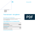 Account - at A Glance: Balances On 31 January 2024