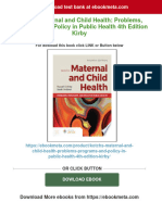 (FREE PDF Sample) Kotch's Maternal and Child Health: Problems, Programs, and Policy in Public Health 4th Edition Kirby Ebooks