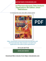 Pharmacokinetic and Pharmacodynamic Data Analysis Concepts and Applications 5th Edition Johan Gabrielsson 2024 Scribd Download