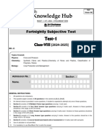 Fortnightly Sub Test-1 (C-08) Science (20-05-2024)