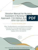 Immediate Download Solution Manual For Nursing Assistant A Nursing Process Approach 11th Edition Acello Hegner 9781133132370 All Chapters