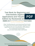 (FREE PDF Sample) Test Bank For Beginning and Intermediate Algebra With Applications and Visualization 4th Edition by Rockswold and Krieger ISBN 0134474309 9780134474304 Ebooks