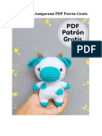 Vaca Kawaii Amigurumi PDF Patron Gratis