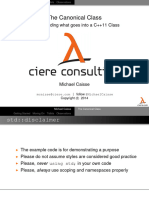 The Canonical Class - Michael Caisse - CppCon 2014