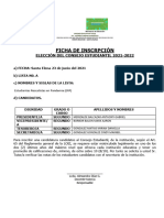 Ficha de Inscripción 2021 Consejo Estudiantil 2B