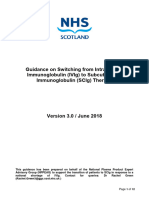 Guidance On Switching From IVIG To ScIG 2018