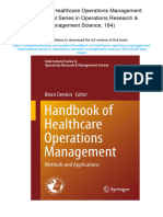 Handbook of Healthcare Operations Management (International Series in Operations Research & Management Science, 184)