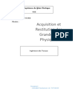 1 Acquisition Et Restitution Des Grandeurs Physiques