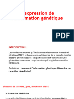 L'Expression de L'information Génétique