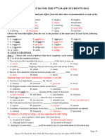 Key To Practice Test 06 For Grade 9