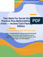 Immediate Download Test Bank For Social Work Macro Practice Plus MySocialWorkLab With Etext - Access Card Package 5/E 5th Edition All Chapters