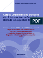 Corpus Linguistics and Statistics: With R Introduction To Quantitative Methods in Linguistics 1st Edition