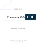 CFLM102 MODULE 7. Community Policing