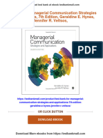 Test Bank For Managerial Communication Strategies and Applications, 7th Edition, Geraldine E. Hynes, Jennifer R. Veltsos