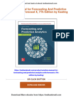 (PDF Download) Solution Manual For Forecasting and Predictive Analytics With Forecast X, 7Th Edition by Keating Fulll Chapter