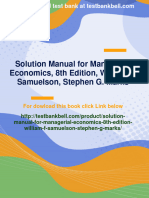 Instant Download Solution Manual For Managerial Economics, 8th Edition, William F. Samuelson, Stephen G. Marks PDF All Chapter