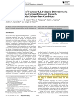 One Pot Synthesis of 5 Amino 1,2,3 Triazole Derivatives Via Dipolar Azide Nitrile Cycloaddition and Dimroth Rearrangement Under Solvent Free Conditions