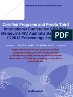 Certified Programs and Proofs Third