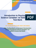 (PDF Download) Introduction To Psychological Science Canadian 1st Edition Krause Test Bank Fulll Chapter