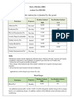 Fee Structure Mbioethics