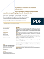 January 2020 Comparative Evaluation of The Depth of Cure and Surface Roughness of Bulk-Fill Composites An in Vitro Study