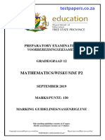 2019 Grade 12 Math Trial Exam Paper 2 FS Memo