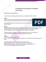 Class 11 Chemistry Chapter 3 Classification of Elements and Periodicity in Properties Important Questions With Answers