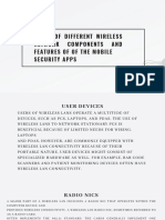 Study of Different Wireless Network Components and Features of Any One of The Mobile Security Apps.