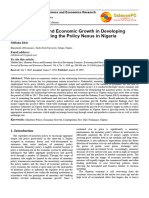 Monetary Policy and Economic Growth in Developing Countries. Evaluating The Policy Nexus in Nigeria