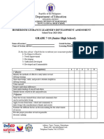 Homeroom Guidance Learners Development Assessment Jhs Sy 2023 2024