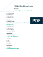 Chapter 5 MCQs 10th Class Physics