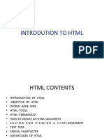 Introdution To HTML 1