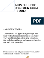 Common Poultry and Livestock Farm Tools