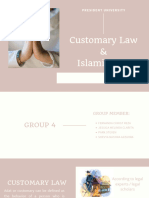 Customary Law & Islamic Law