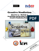 CreativeNonfiction12 q3 Mod3 Evaluatingandrevisingvariouscreativenonfictiontexts v5