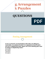 Seating Arrangement and Puzzles