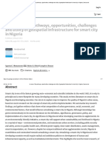 A Review of The Pathways, Opportunities, Challenges and Utility of Geospatial Infrastructure For Smart City in Nigeria - GeoJournal