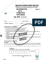 Mathematics Paper 1 Gurus Bullet One