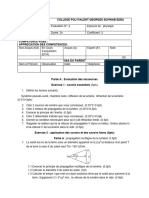 Evaluation N°4 Physique 2nd C