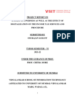 A Study On Awerness As Well As The Effect of Digitalization On The Income Tax Services and Procedure