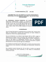 Acuerdo Municipal 04 de 2023 Aseadopta Plan de Ordenamiento Terr