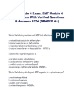 EMT Module 4 Exam, EMT Module 4 Review Exam With Verified Questions & Answers 2024 (GRADED A+)