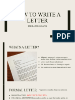 How To Write A Letter