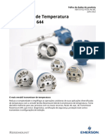 Folha de Dados Do Produto Transmissor de Temperatura Rosemount 644 PT 88660