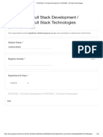 R19CS206 - Full Stack Development, R19CS653 - Full Stack Technologies - Google Forms