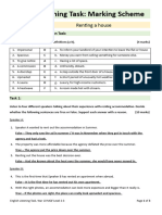 Renting A House Listening SBA Handout Marking Scheme