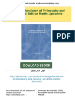 (FREE PDF Sample) Routledge Handbook of Philosophy and Nursing 1st Edition Martin Lipscomb Ebooks