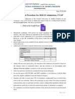 CUAP - Hostel Allotment Procedure F.Y.2024-25